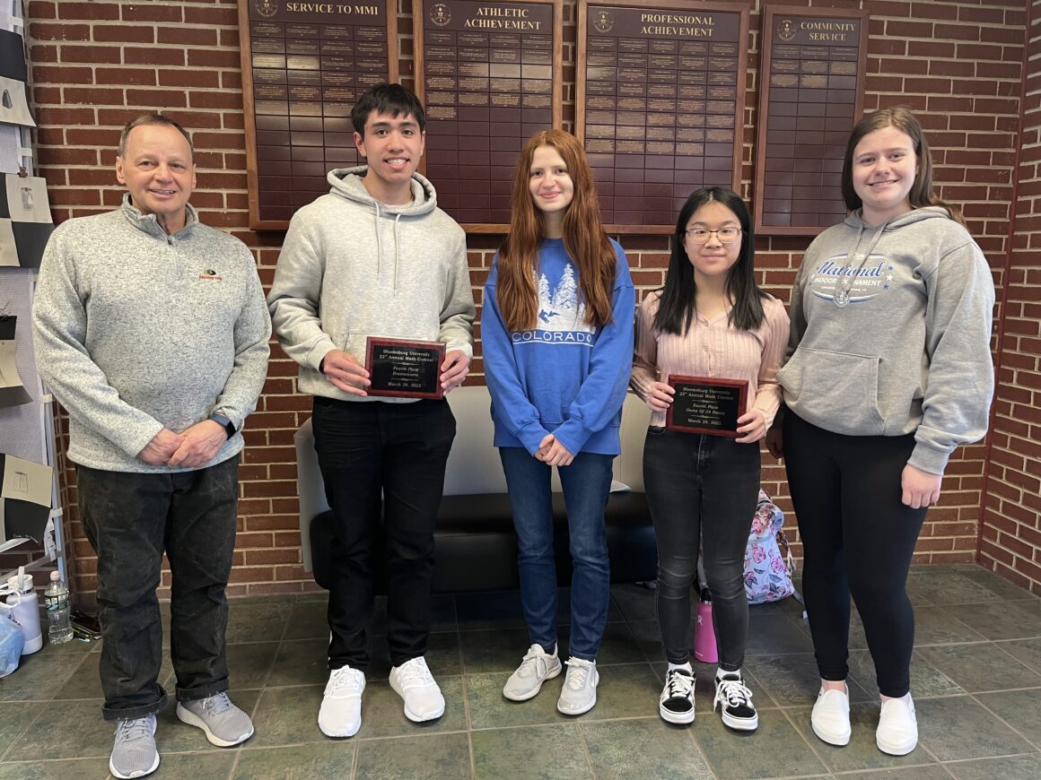 MMI team places fourth in annual Bloomsburg University Math Contest