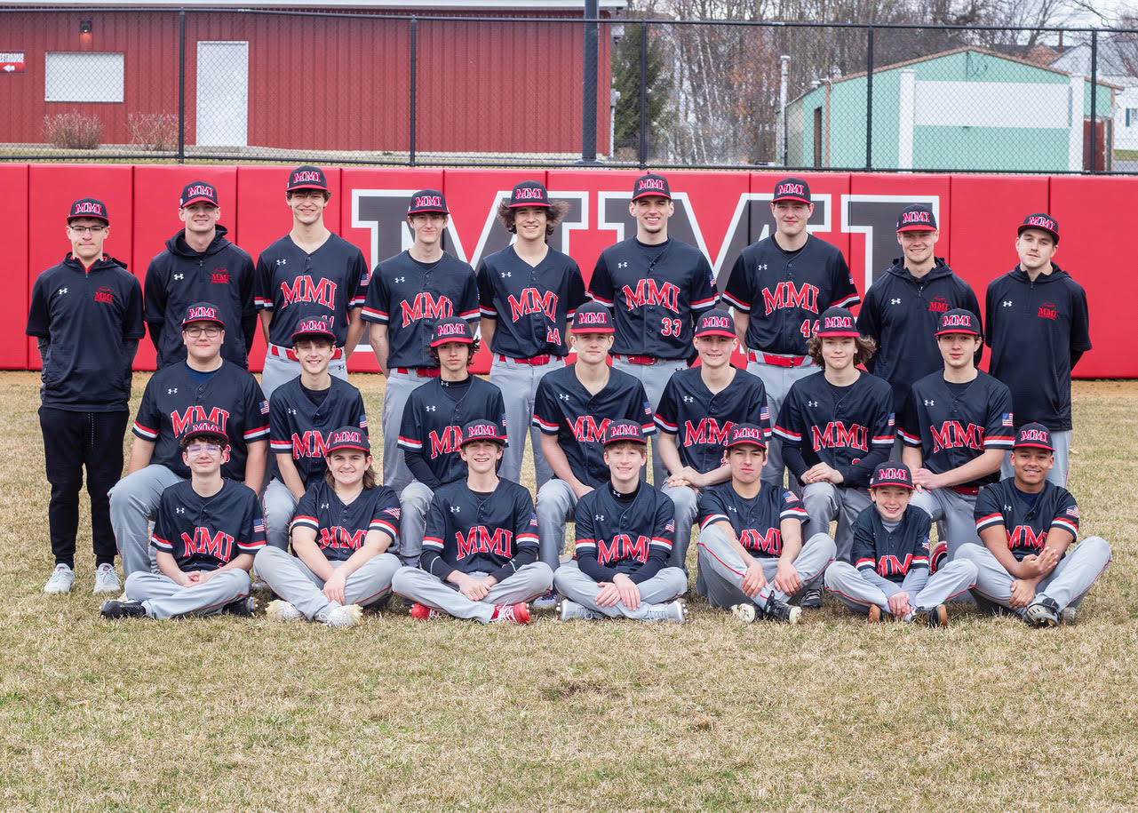 Photo shows MMI's varsity baseball team