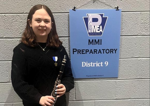 Sophomore Christina Chrin represented MMI Preparatory School at the PMEA District 9 Band Festival at Mountain View High School.