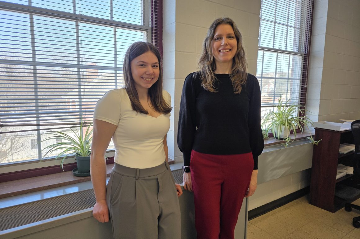 Kayleigh Erickson with Mrs. Jennifer Novotney.