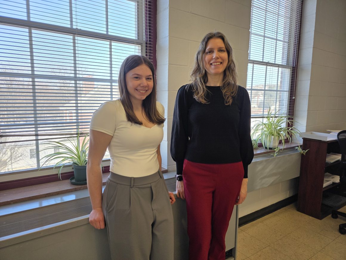 Kayleigh Erickson with Mrs. Jennifer Novotney.