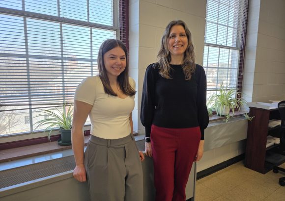 Kayleigh Erickson with Mrs. Jennifer Novotney.