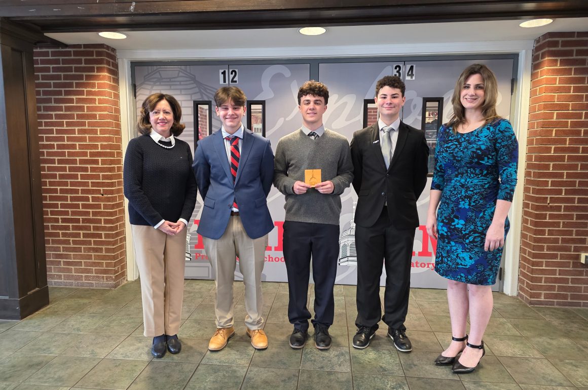 This year’s Best of the Best finalists. From left to right: Mrs. Theresa Long, Philip Benyo, Andrew Pedri, Ethan Ungemach, and Mrs. Katherine Zucco.