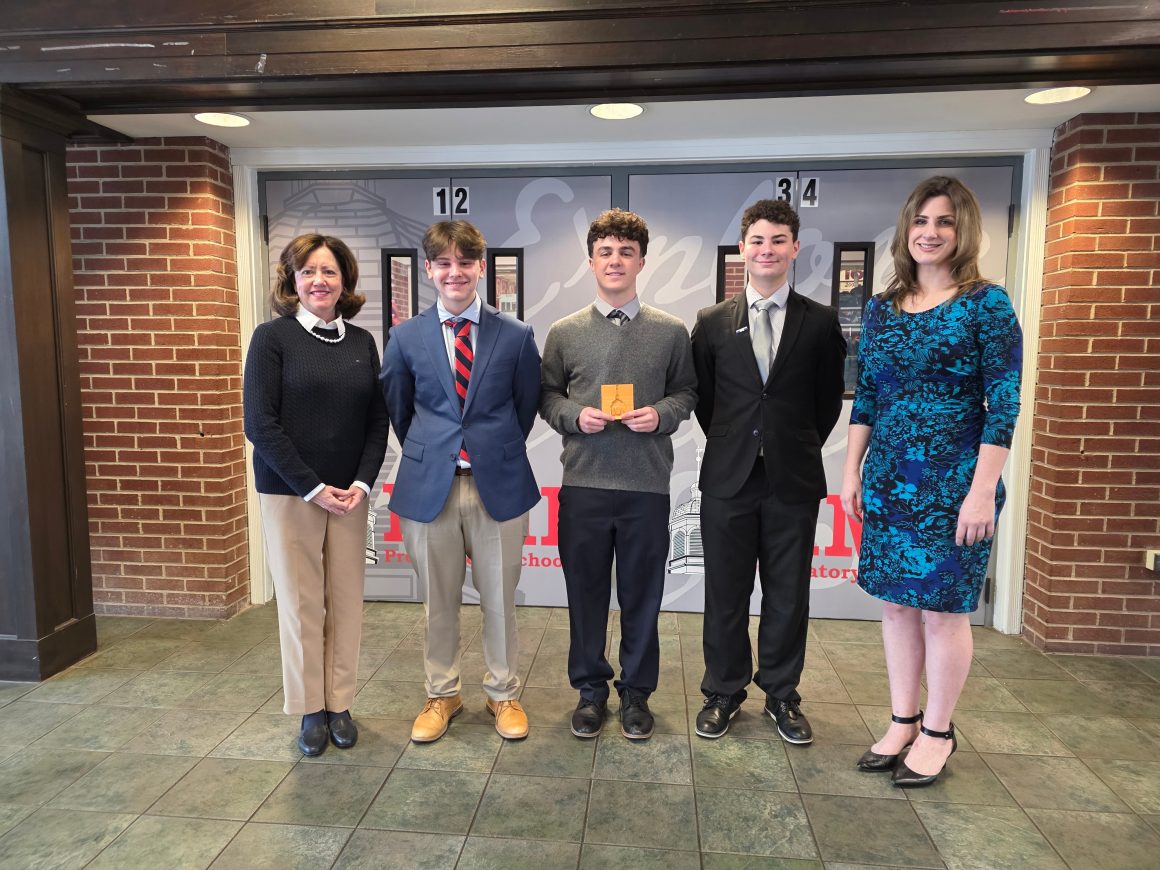 This year’s Best of the Best finalists. From left to right: Mrs. Theresa Long, Philip Benyo, Andrew Pedri, Ethan Ungemach, and Mrs. Katherine Zucco.